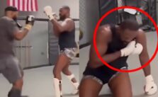 Blessure grave Jon Jones lors combat entraînement intensif. Photos disponibles.