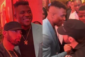 Eminem et Francis Ngannou : une rencontre étonnante qui buzz.