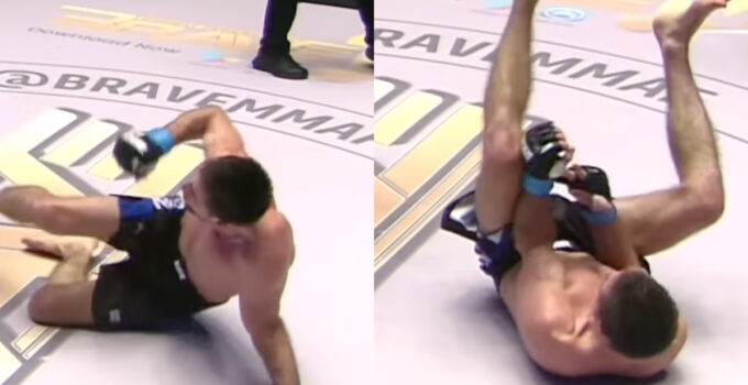 MMA : bras cassé dans une chute maladroite en cage