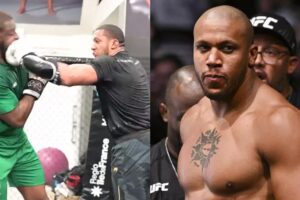 Ciryl Gane sparring avec ex champion kickboxing à l'UFC