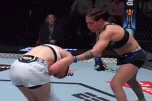 Nora Cornolle, Française, bat top 15 en UFC par TKO