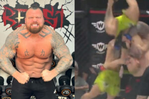 Combat MMA : Strongman légendaire détruit deux frères