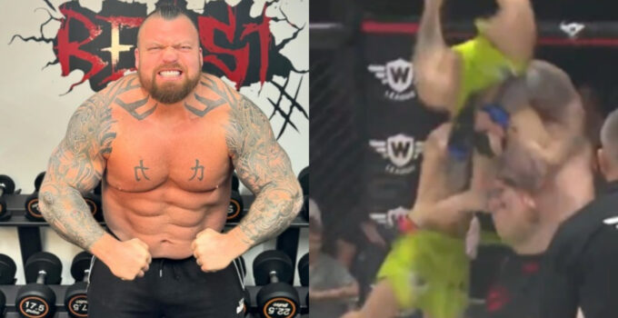 Combat MMA : Strongman légendaire détruit deux frères