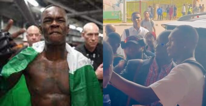 Accueil en héros d'Israel Adesanya au Nigéria