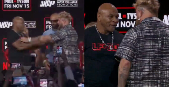 Face à face mouvementé entre Mike Tyson et Jake Paul