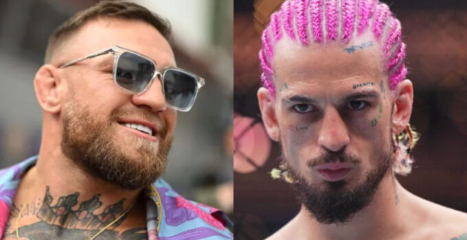 Sean O'Malley tacle Conor McGregor lors d'un événement UFC