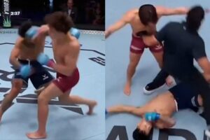 Victoire à l'UFC grâce à un KO spectaculaire en MMA