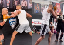 Entraînement de Ciryl Gane avec star de basket France