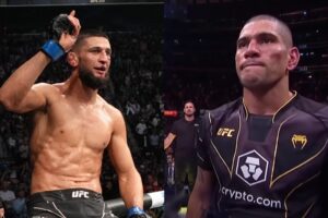 Khamzat Chimaev félicite Alex Pereira pour son TKO à l'UFC